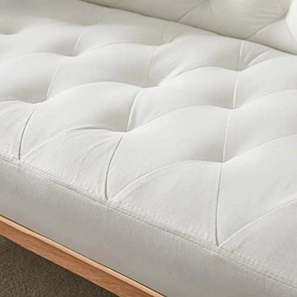 65” Convertible Velvet Sofa Bed with 2 Pillows G769