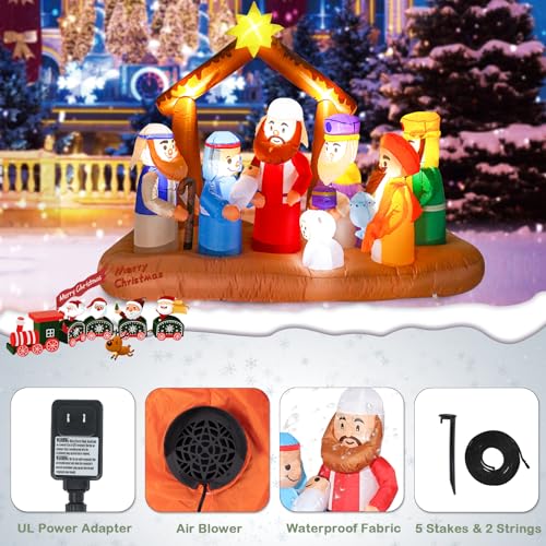 Inflatable Nutcracker Outdoor Decoration with Built-in LED Lights U53599