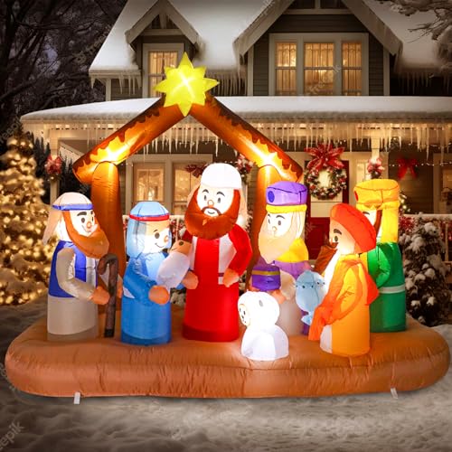 Inflatable Nutcracker Outdoor Decoration with Built-in LED Lights U53599
