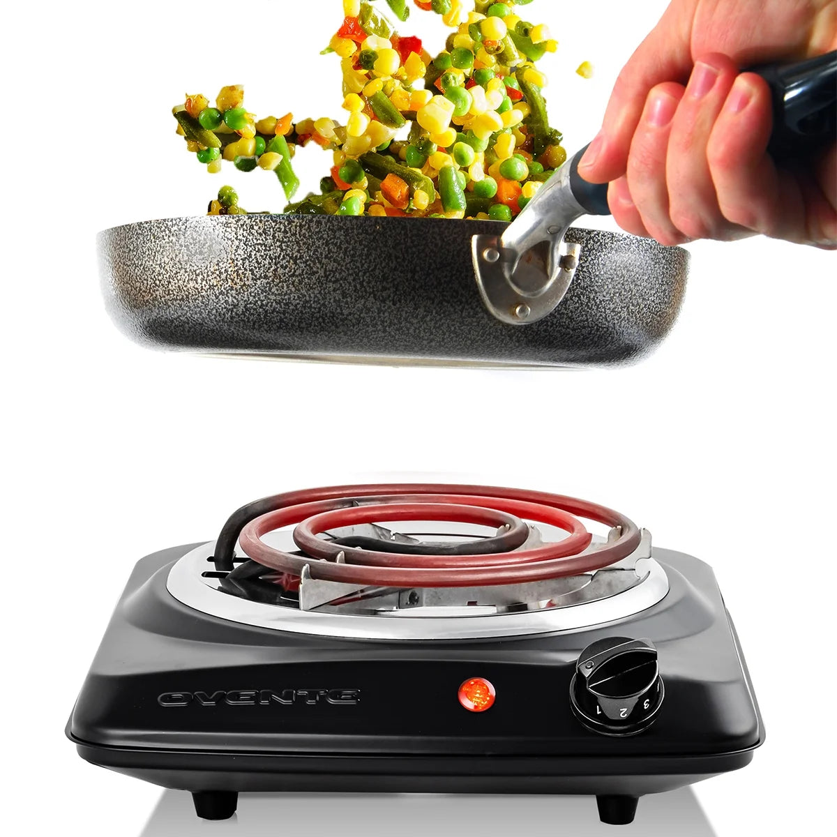 1000W Black Electric Countertop Single Burner T274