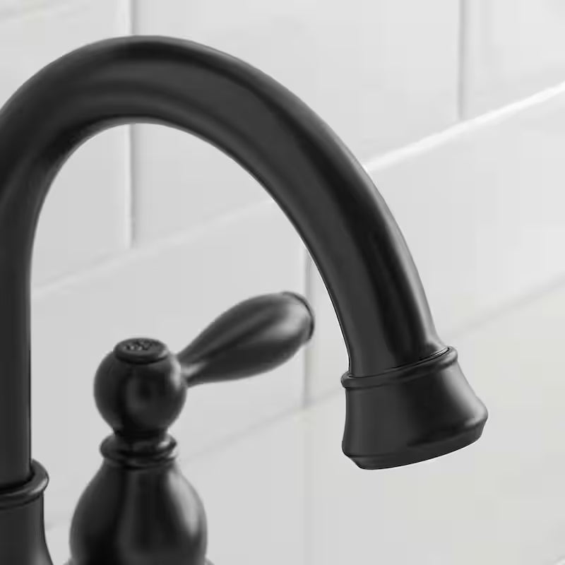 2-Handle High-Arc Bathroom Faucet in Matte Black D81978