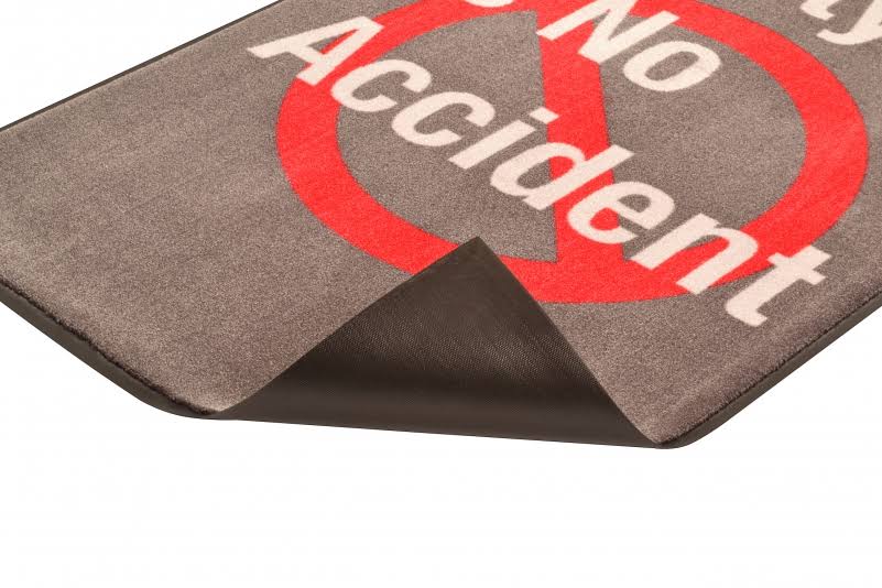 Safety Message Mat 3/8 x 22 Thick 3 x 5 Black Q4608