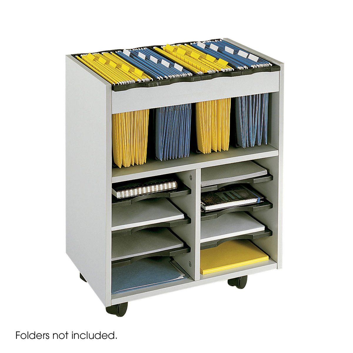 Black Mobile File Cart Q336