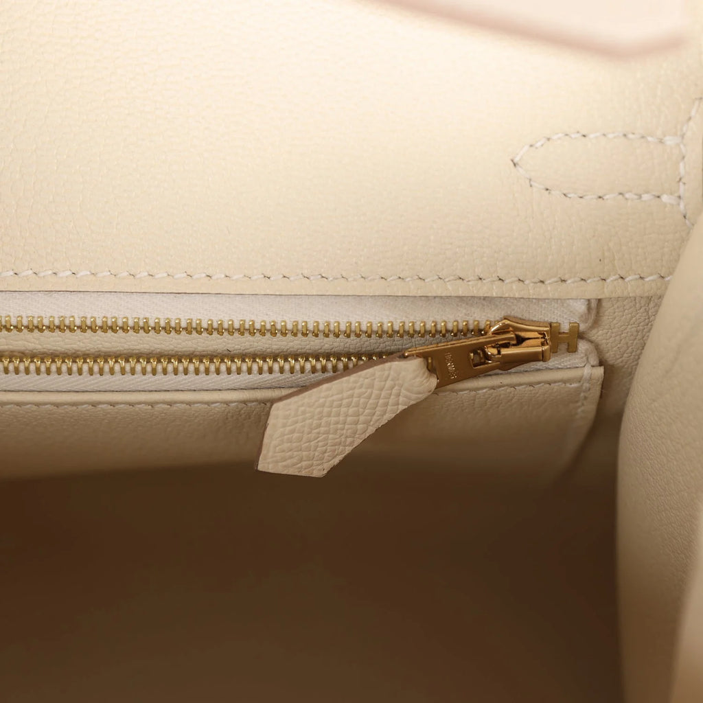 Birkin 25 Craie Epsom Gold Hardware Z580