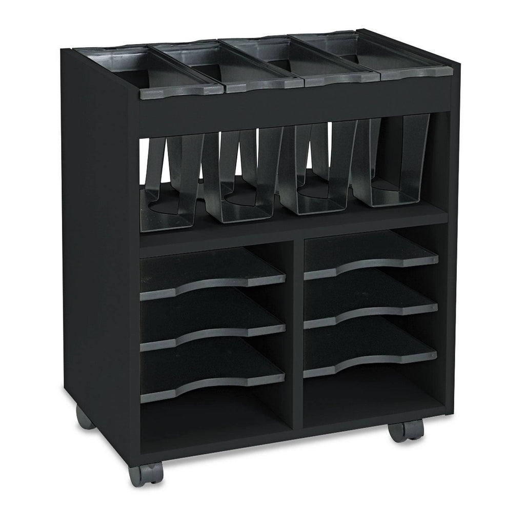 Black Mobile File Cart Q336