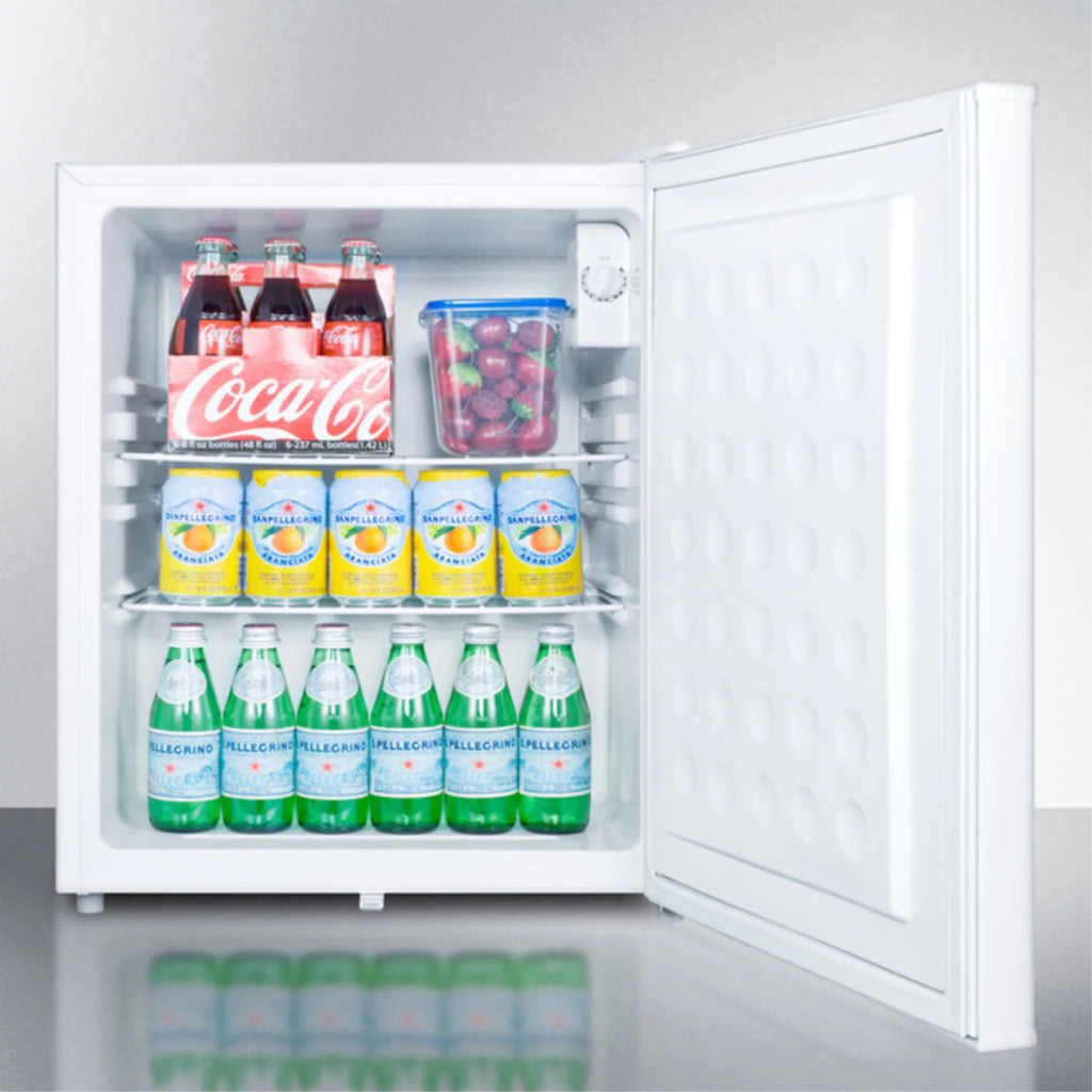 Compact White All-Refrigerator with Automatic Defrost and Lock R553440