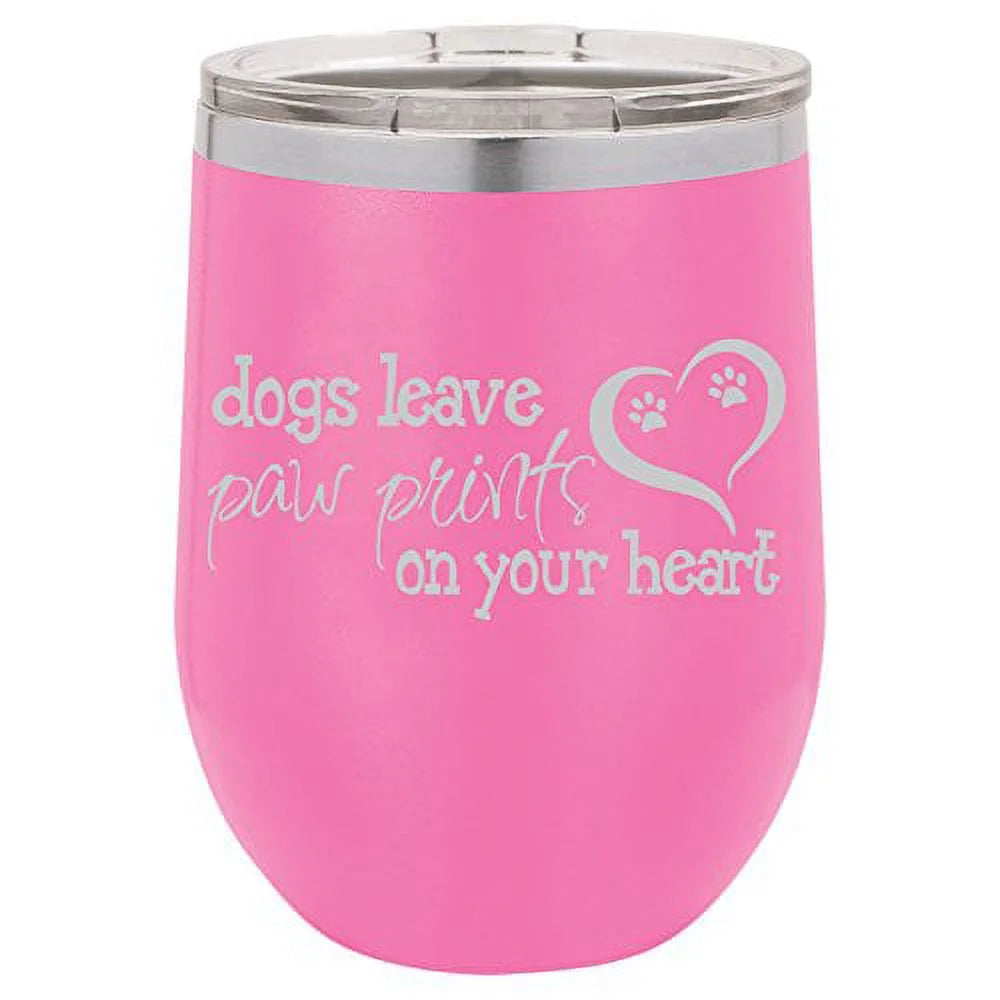 12 oz Double Wall Vacuum Insulated Stainless Steel Stemless Wine Tumbler V36286