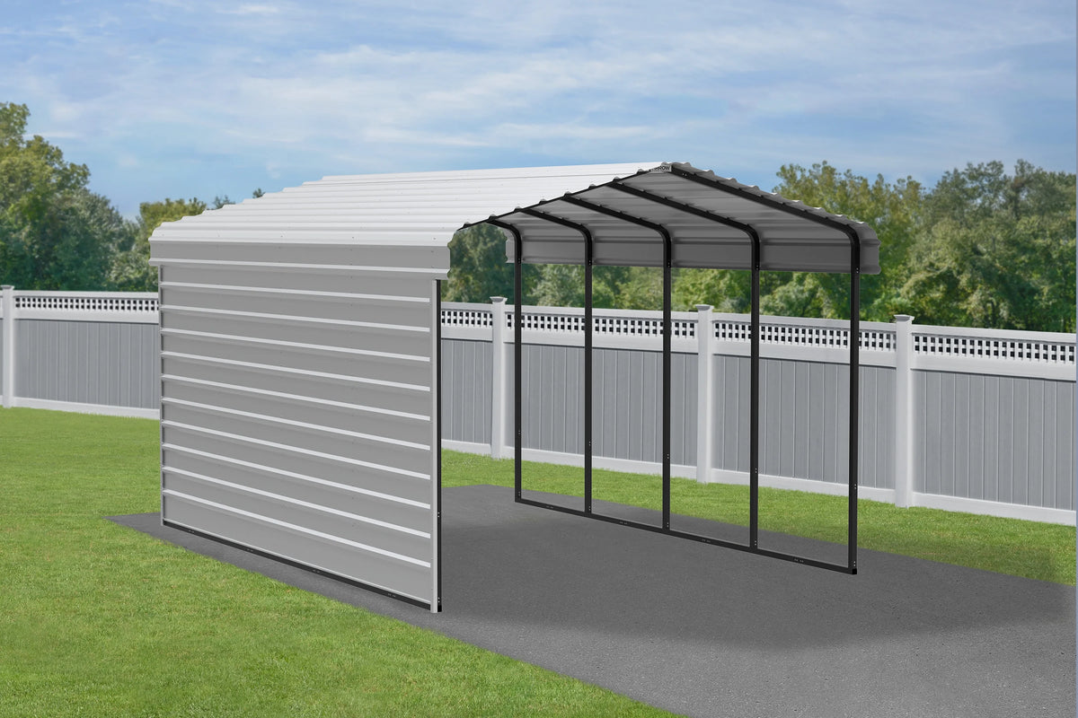 Galvanized Steel Carport Kit, 12' x 20' x 9' S1024