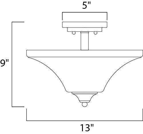 2 Light Semi Flush Mount Oil Rubbed Bronze E594