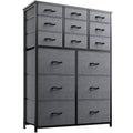 Charcoal Black 14 Drawer Tall Dresser M66992