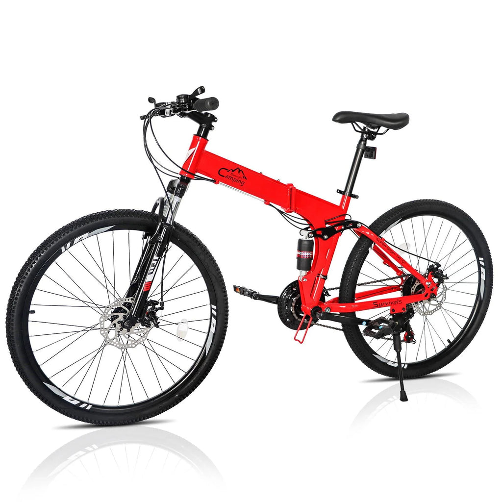 Folding 21 Speed 26 Wheel Steel Frame Mountain Bike O6237