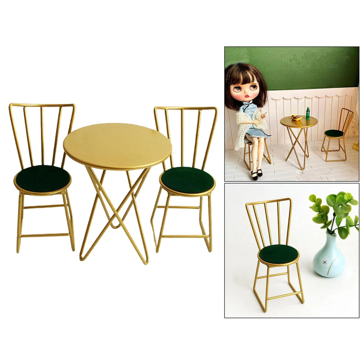 Golden Dollhouse Miniature Chairs Set G593