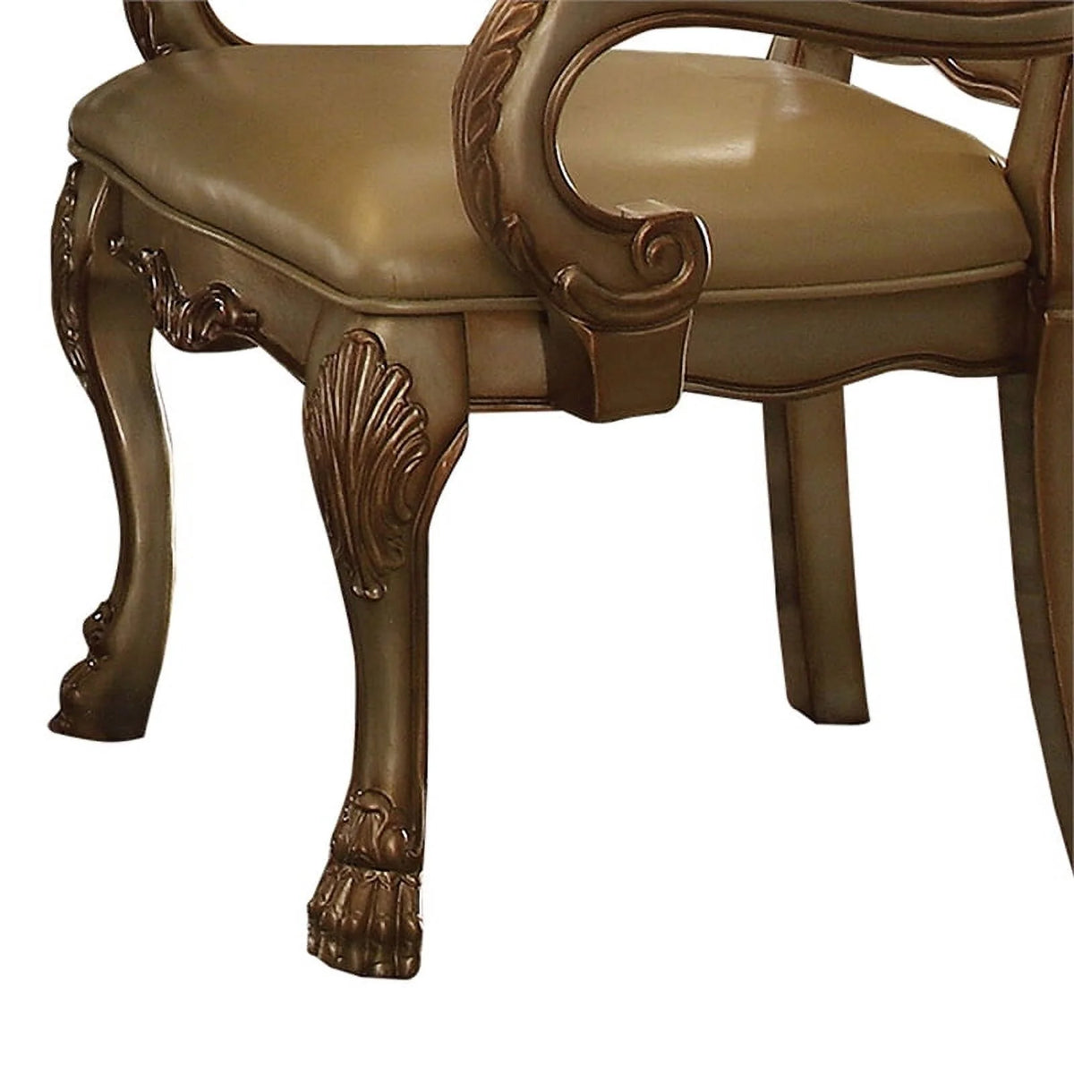 27 Inch Faux Leather Dining Chair Set of 2 K7638