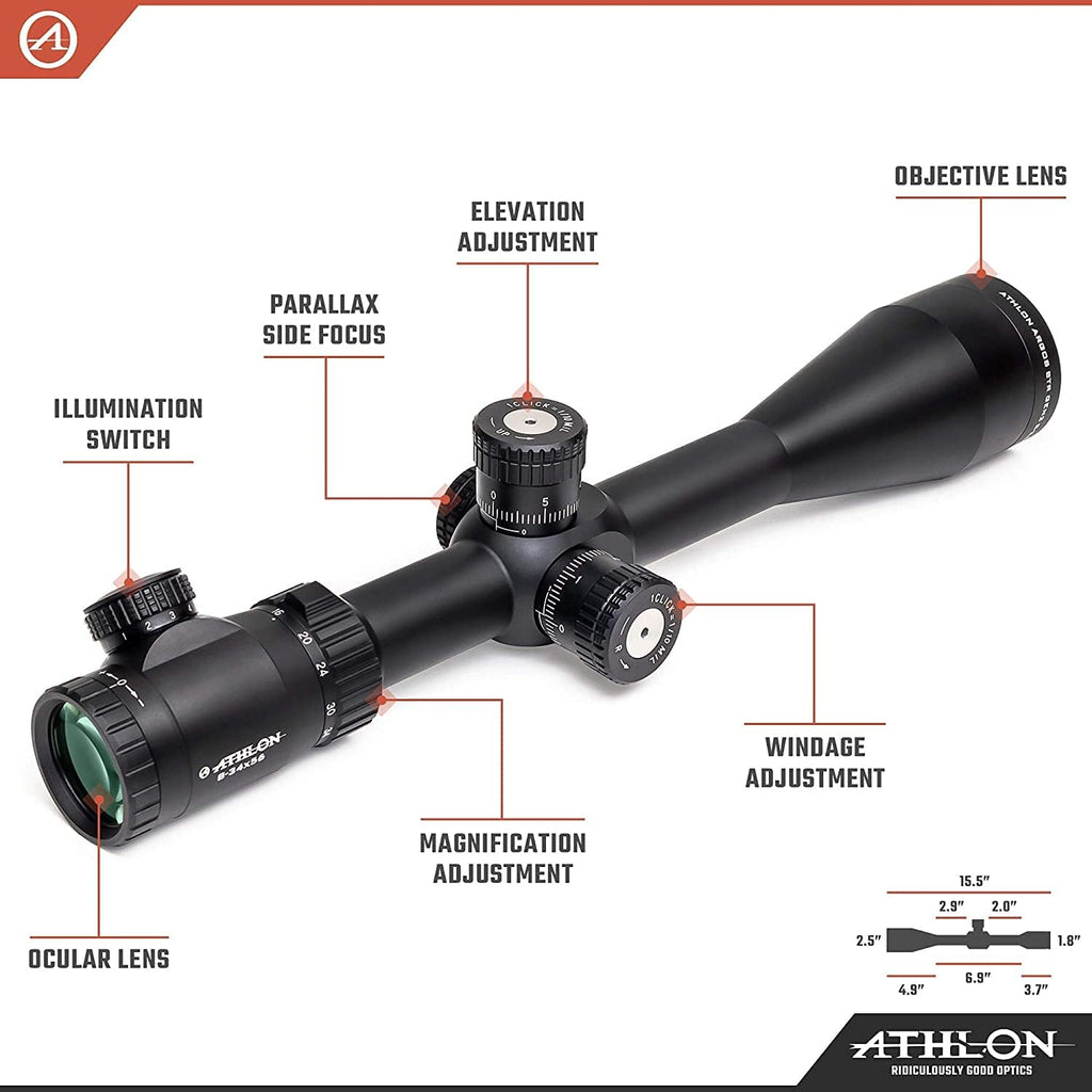 Athlon Optics Argos BTR GEN2 8-34X56 IR MIL First Focal Plane Riflescopes M540556