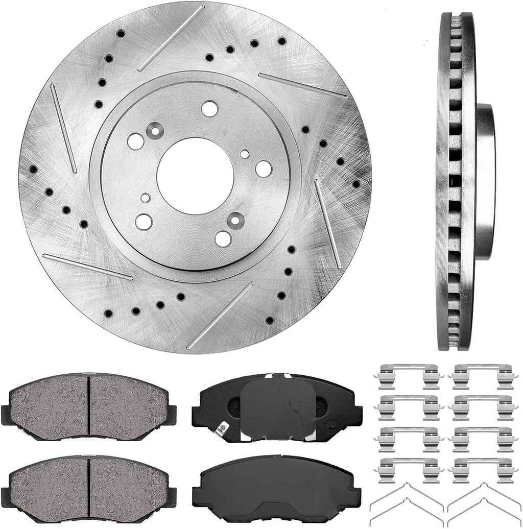 Brake Pads and Rotors with Clips for Honda Pilot N9281