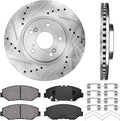Brake Pads and Rotors with Clips for Honda Pilot N9281