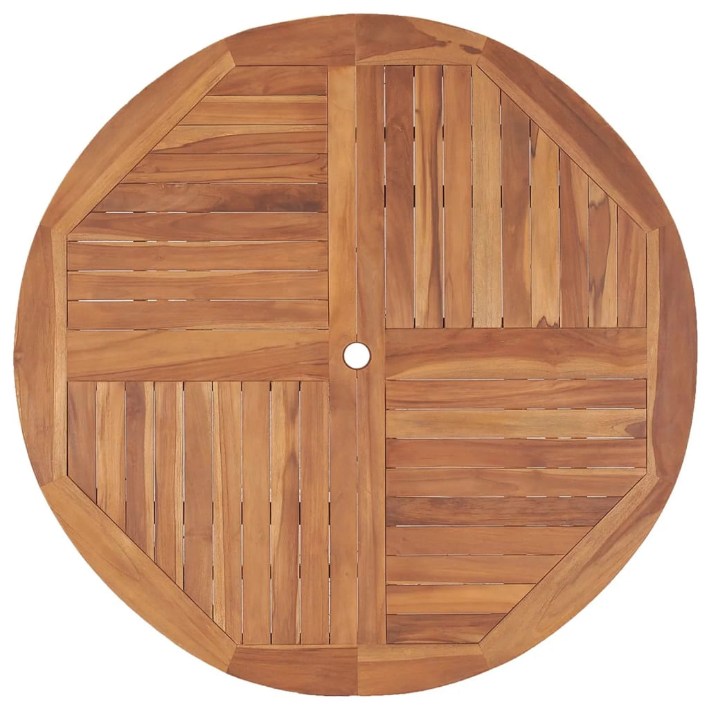 Teak Wood Patio Table with Umbrella Hole O609397