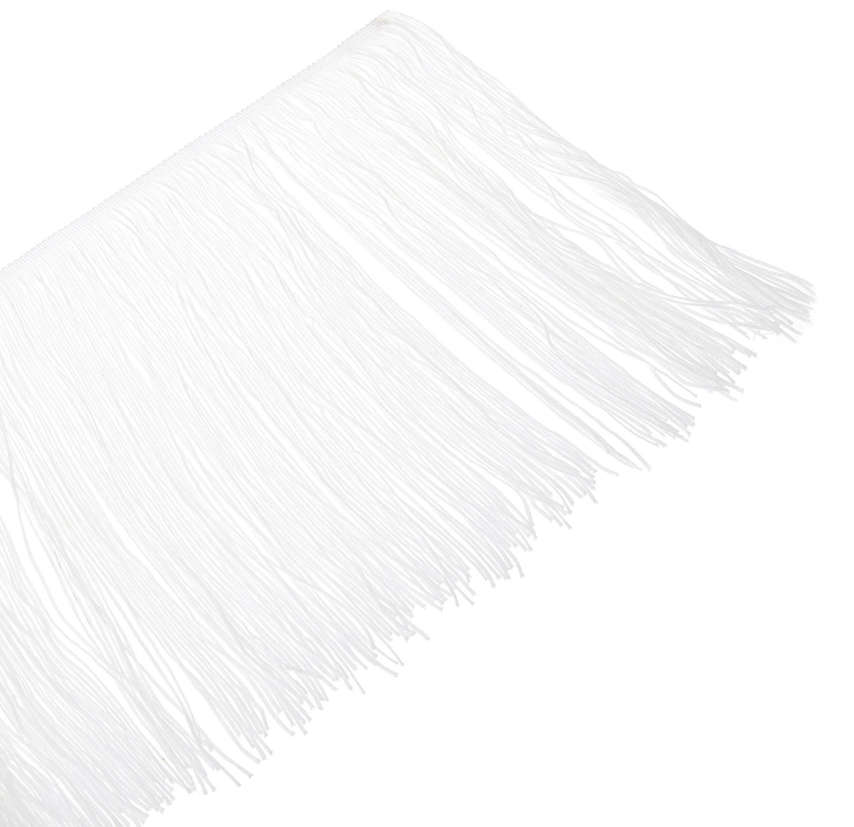 White 12-Inch Chainette Fringe Trim Q5723
