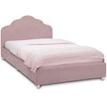 Upholstered Twin Bed Rose Pink R919