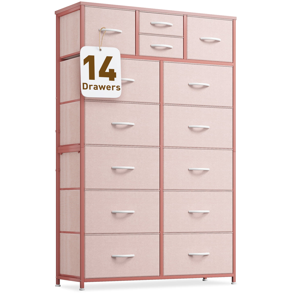 Charcoal Black 14 Drawer Tall Dresser M66992
