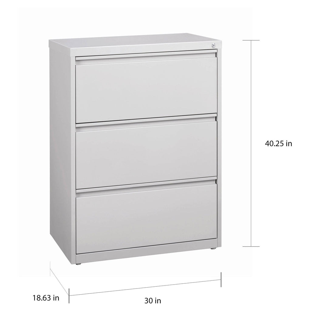 Black 3 Drawer Lateral File Cabinet O539