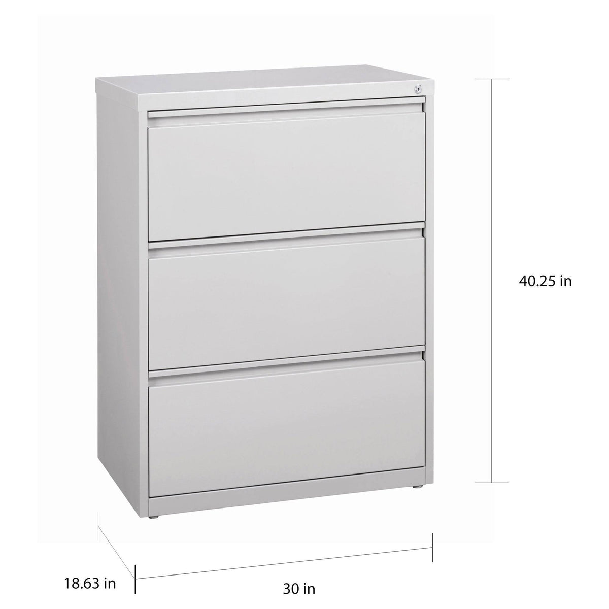 Black 3 Drawer Lateral File Cabinet O539