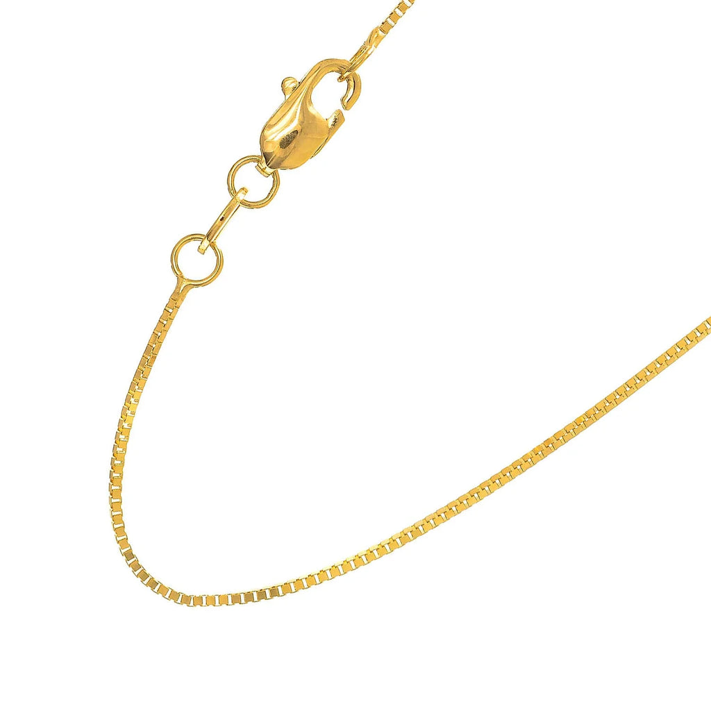 14k 20" Yellow Gold Box Chain with Lobster Clasp X7249