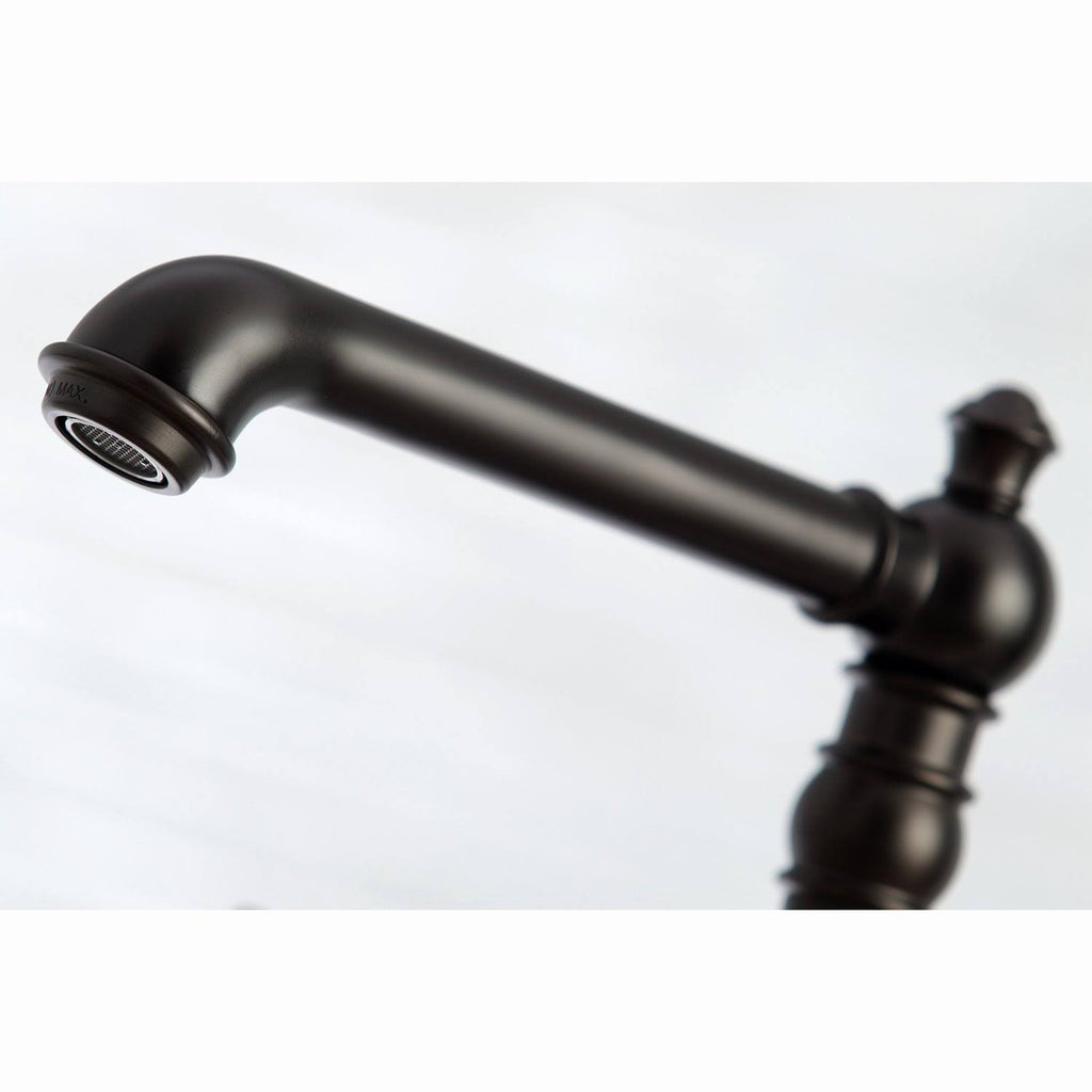Brushed Nickel Bridge Kitchen Faucet with Sprayer D3606