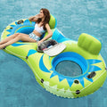 2 Person Inflatable River Tube Float with Cooler Q3844
