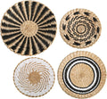 Set of 4 Handmade Seagrass Wicker Wall Basket Decor K94189