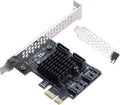 PCIe SATA Card 4 Ports, SATA III 6 Gbps Controller Expansion Card, Non-Raid, with Low Profile Bracket U619