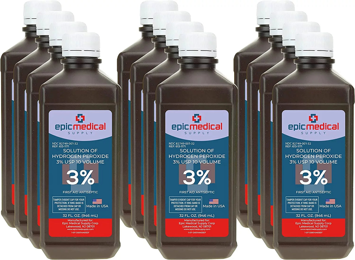 Hydrogen Peroxide First Aid Antiseptic 3% USP 32 oz F5503