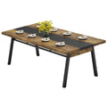 Brown 71-inch Rectangular Metal Frame Dining Table X6413