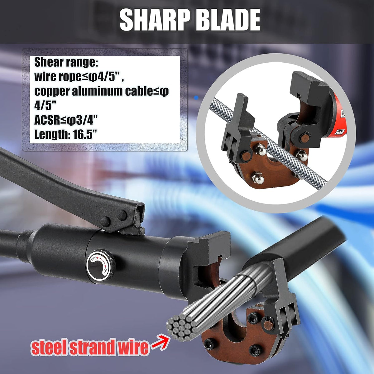 Hydraulic Cable Cutter φ25/32” 60KN Steel Wire Cutter N393