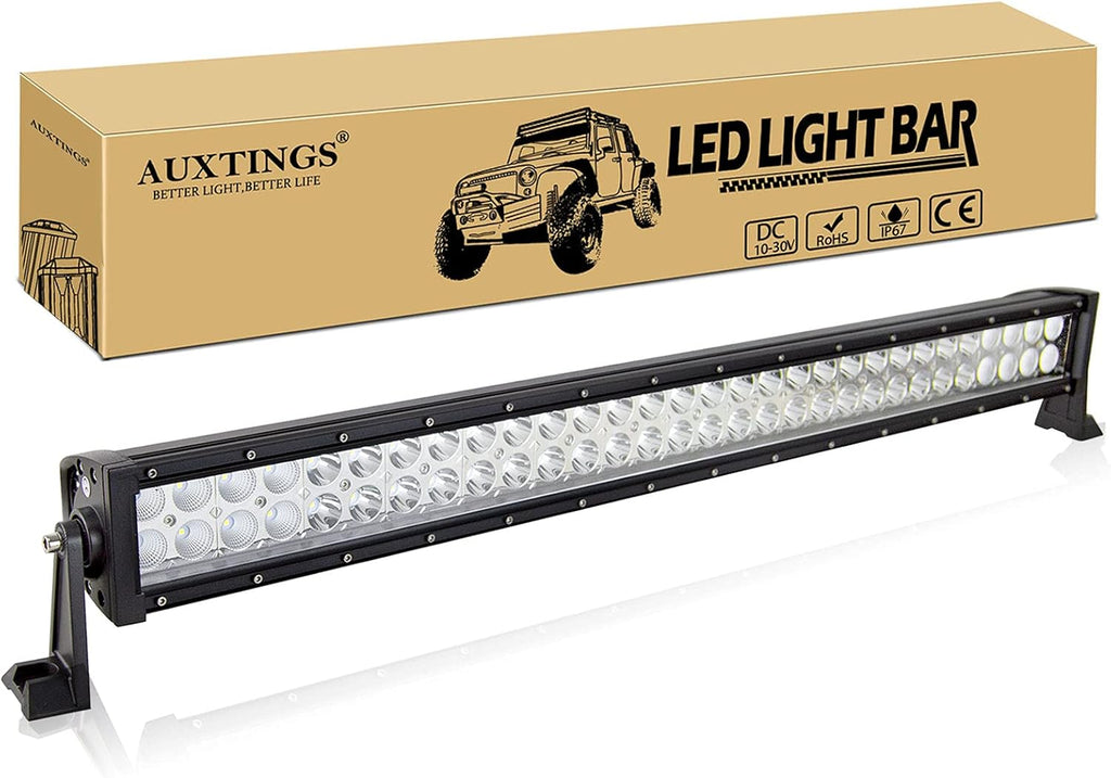 22 inch 7D 324W Triple Row LED Light Bar Spot Flood Combo Beam Waterproof 20000LM Pack of 2 B3557