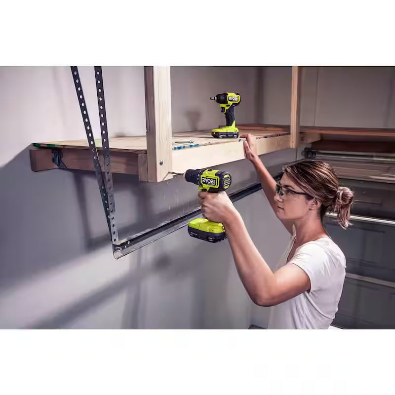 18V Brushless Cordless Compact 1/2 in. Drill and Impact Driver Kit with 1.5 Ah Batteries, Charger and Bag V9823