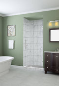 72x22 High x 36x22 Wide Frameless Shower Door Chrome C3477