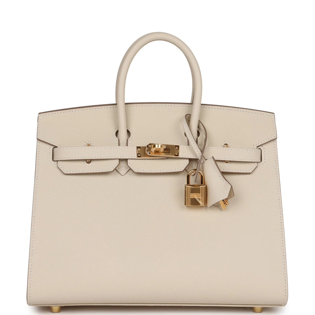Birkin 25 Craie Epsom Gold Hardware Z580