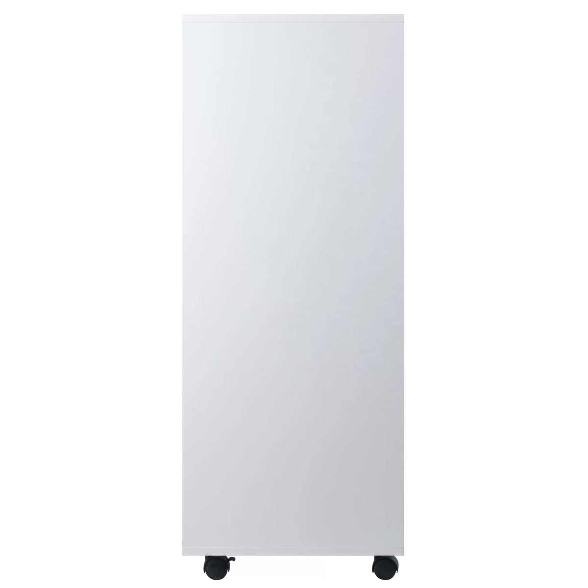 White 5 Drawer Rolling Wood Dresser X86888