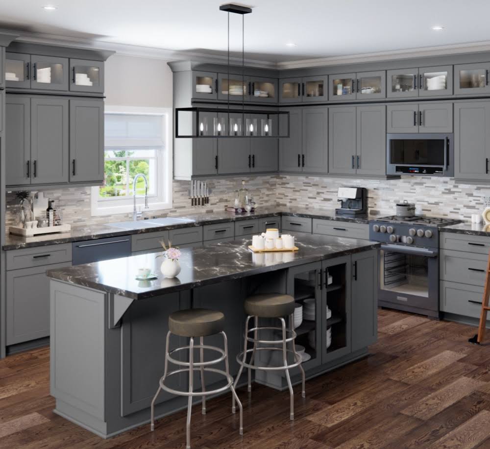 Grey 2 Doors 2 Shelves Wall Cabinet High-Density Fiberboard Y9615