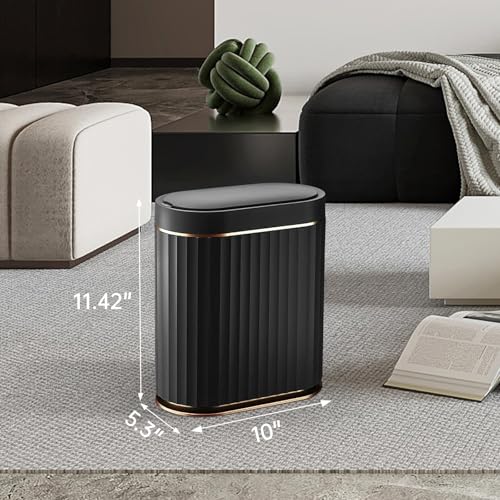 Automatic Motion Sensor Trash Can 2 Gallon White H9688